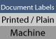 document labels printed plain machine